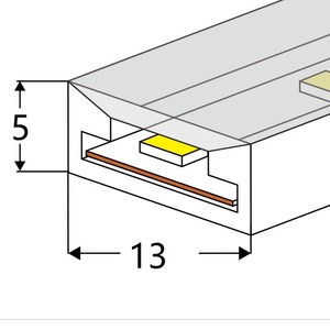 Système de canal LED en silicone 13*5mm pour bandes led 10mm